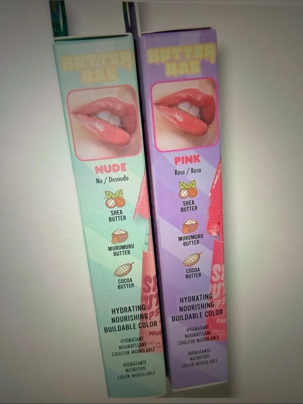2 Iconic Shea Butter Lipstick - Nude & Pink Moisturizing Lip Color